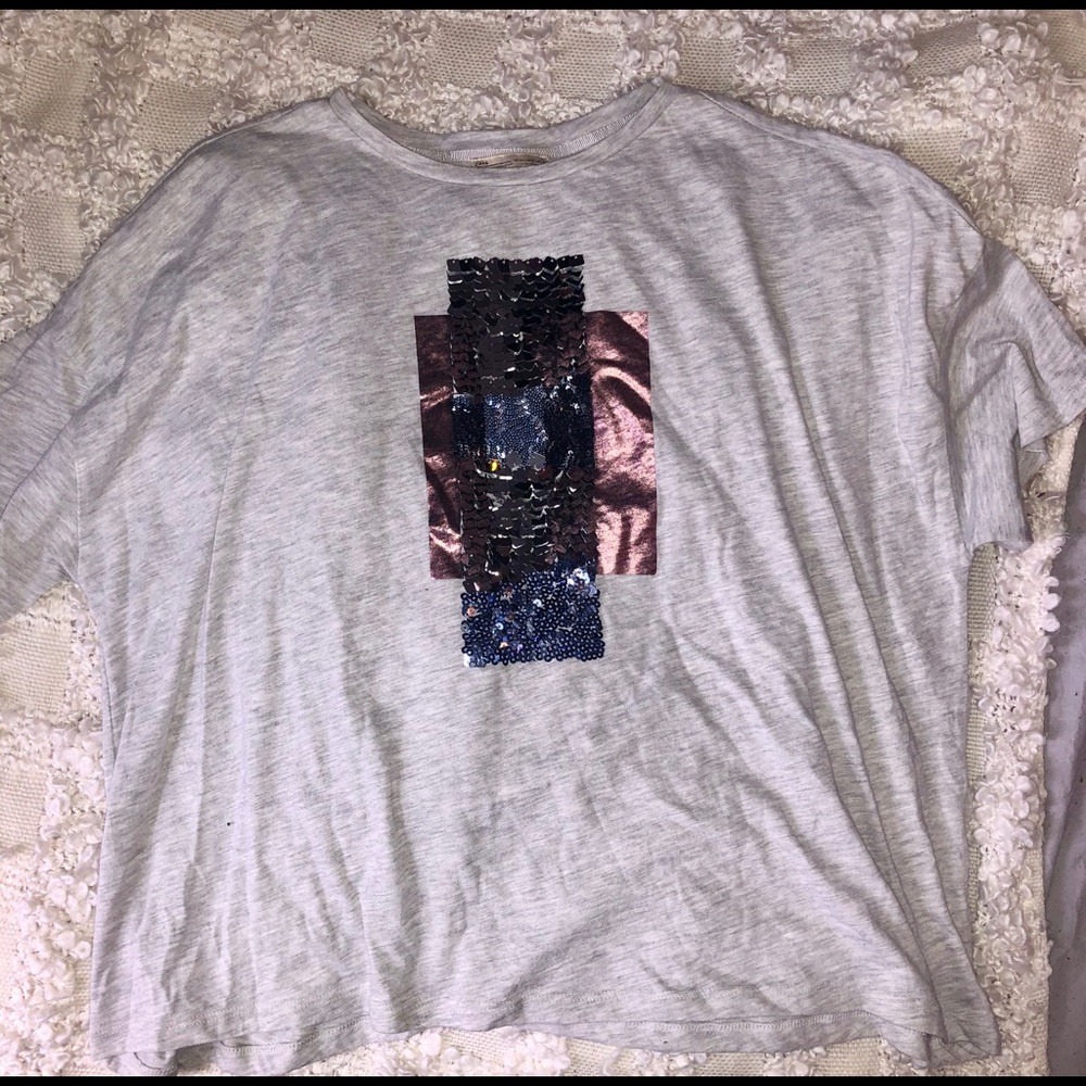 Zara Dominican Republic Flowy Tee Shirt